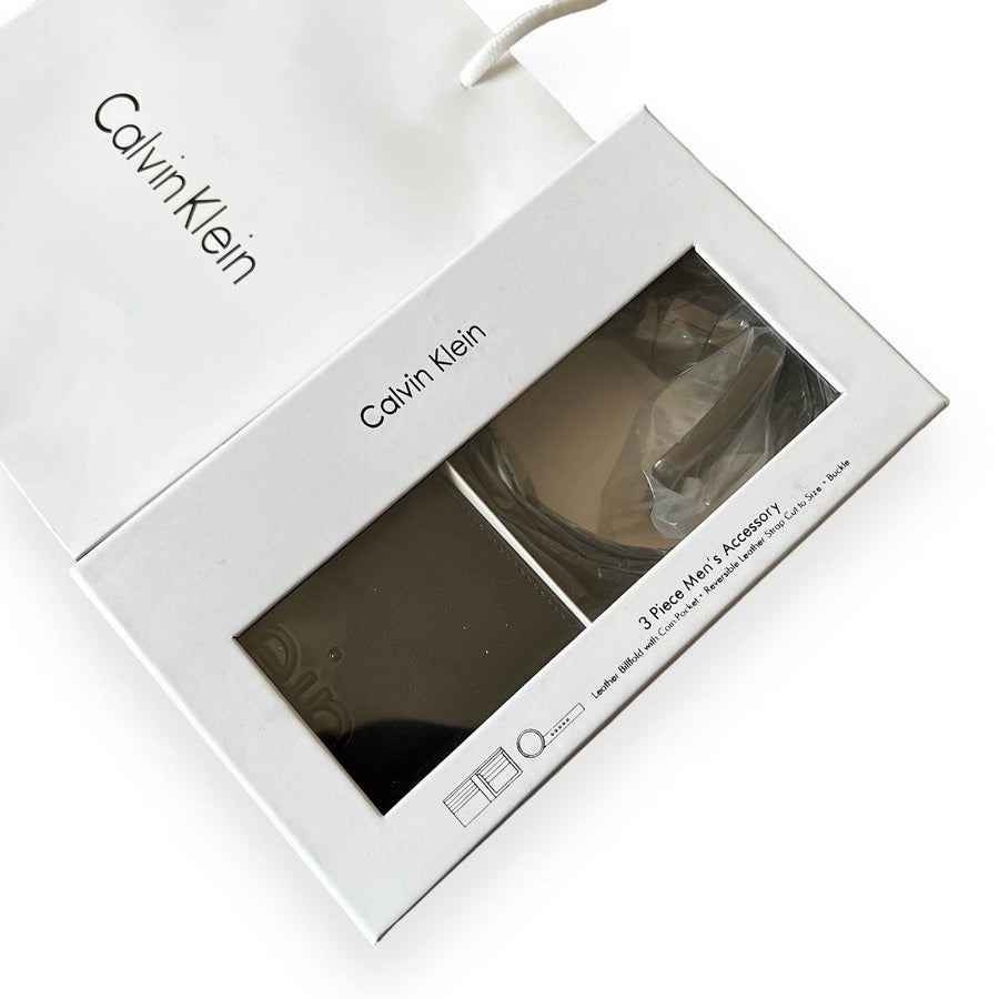 Calvin Klein Men's Wallet and Belt Set