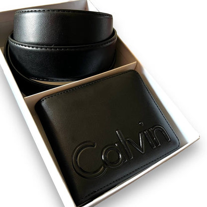 Calvin Klein Men's Wallet and Belt Set