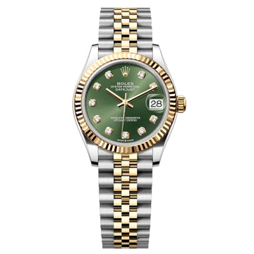 Rolex Datejust Mirror Original Green Dial 31 mm Metal Bracelet Women's Watch