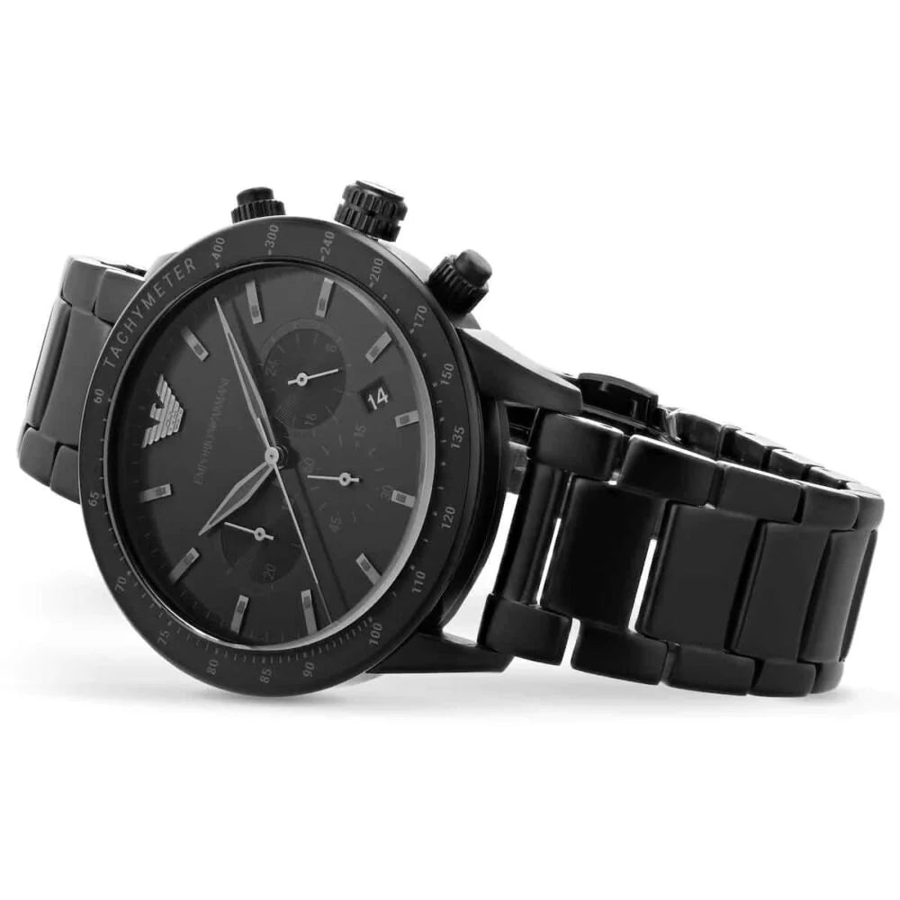 Emporio Armani Black Dial 43 mm Metal Bracelet Men's Watch AR11242
