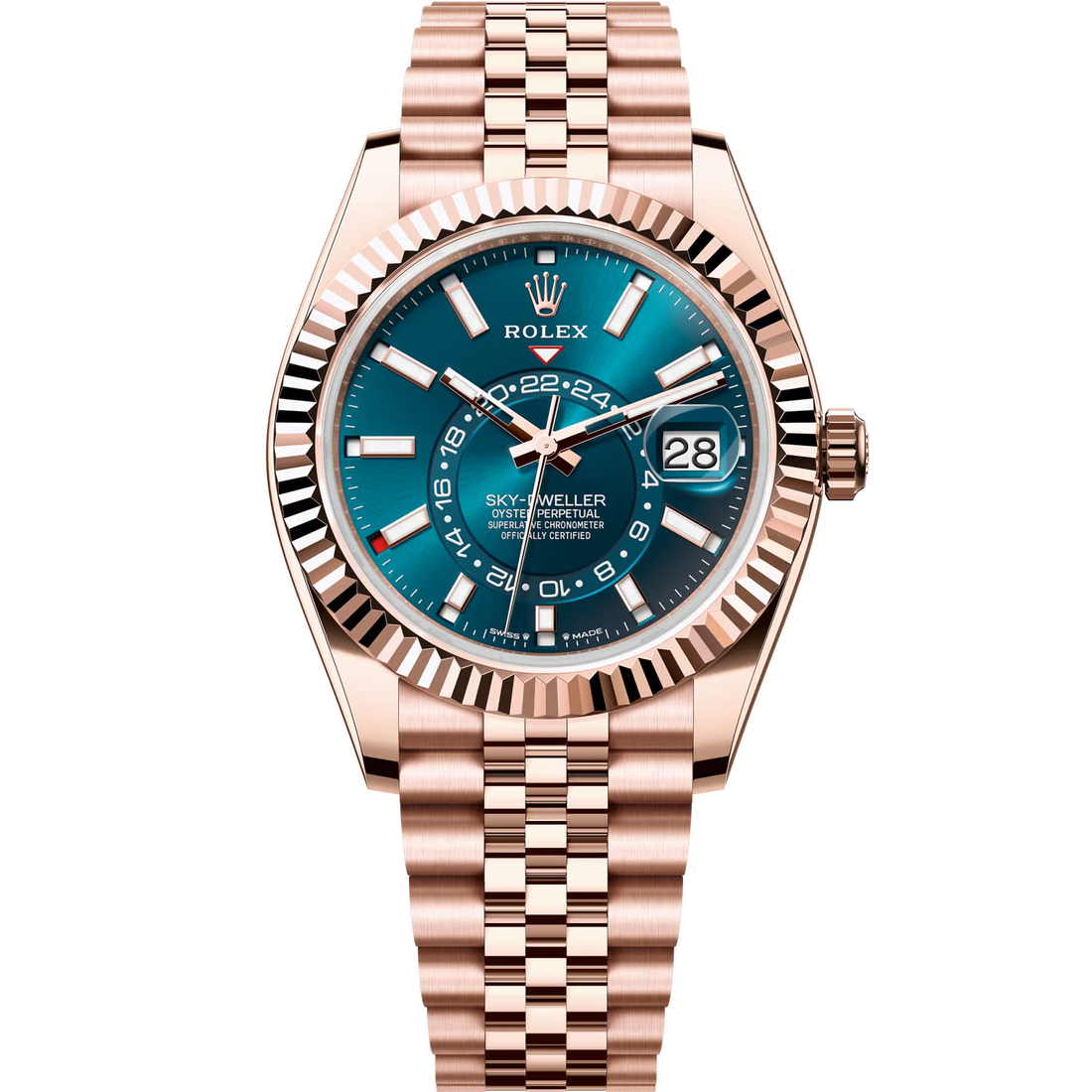 Rolex Sky-Dweller Blue Dial 42 mm Metal Bracelet Men's Watch (Ref. 016)