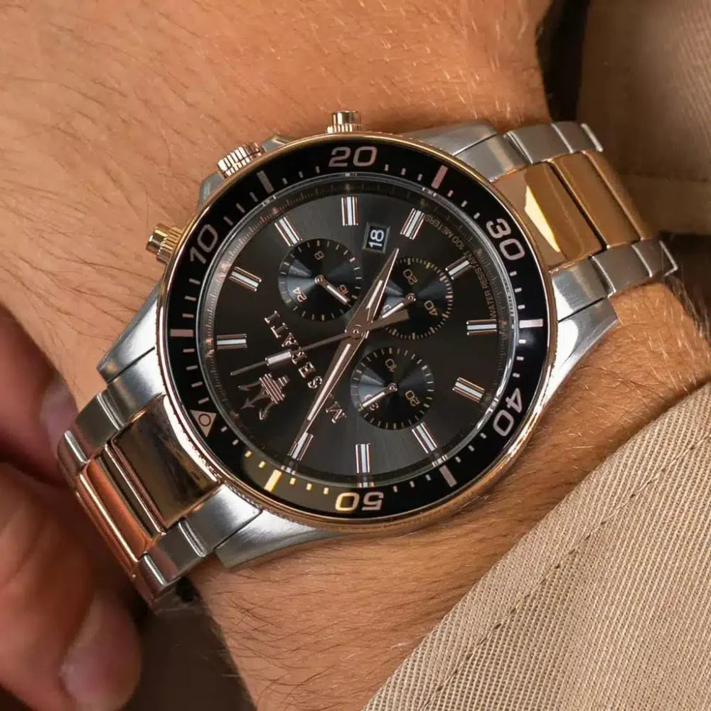 Maserati Black Dial 44 mm Metal Bracelet Men's Watch R8873640009