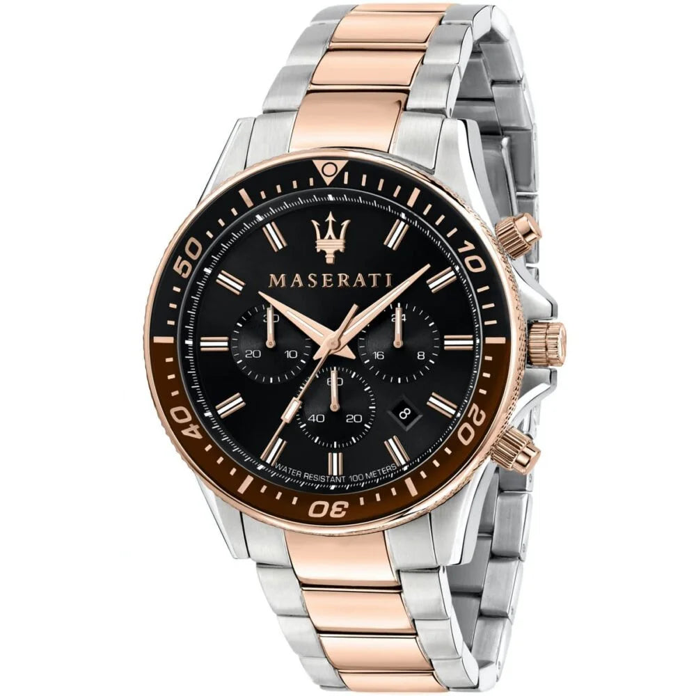 Maserati Black Dial 44 mm Metal Bracelet Men's Watch R8873640009