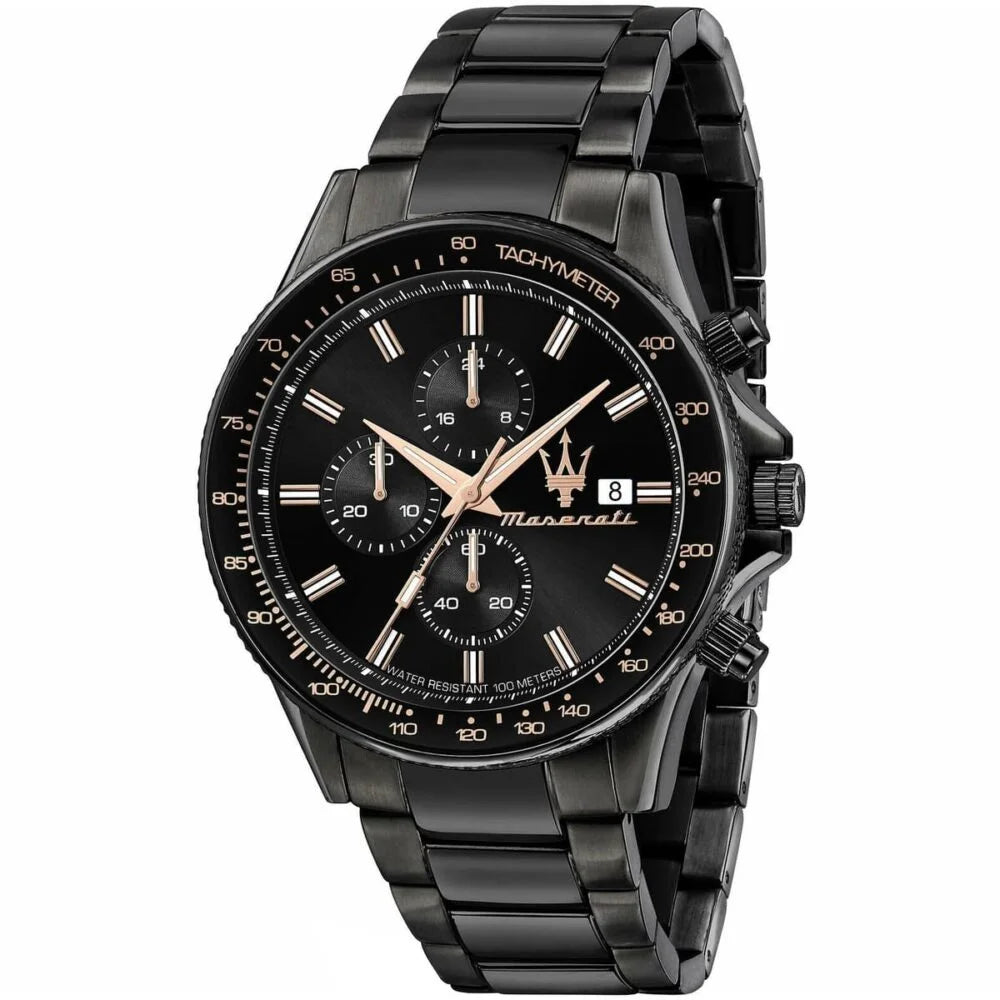 Maserati Black Dial 44 mm Metal Bracelet Men's Watch R8873640011