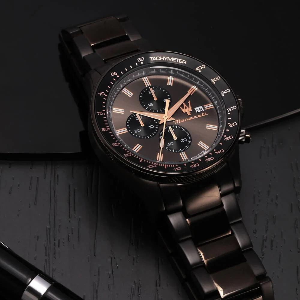 Maserati Black Dial 44 mm Metal Bracelet Men's Watch R8873640011