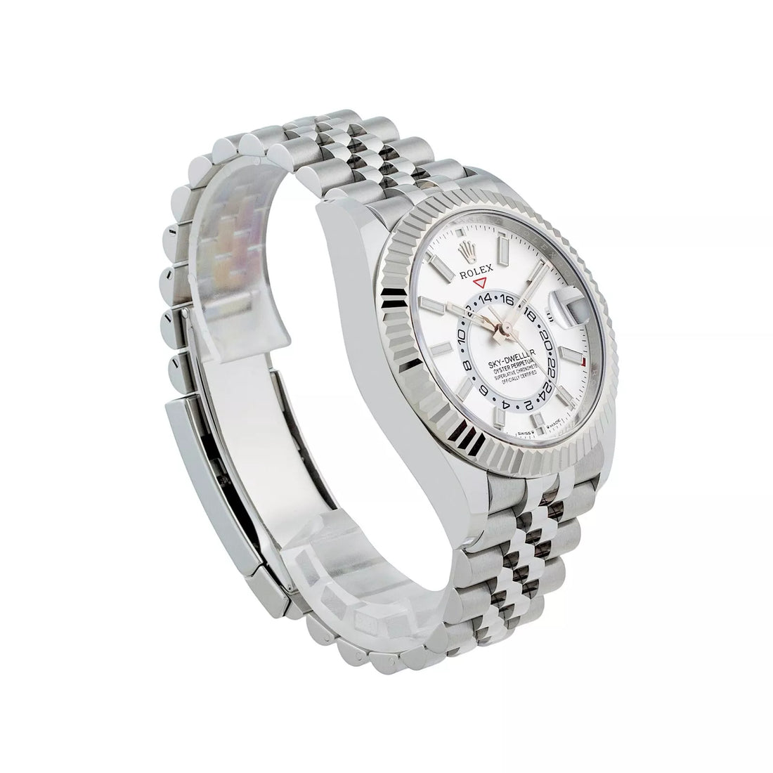 Rolex Sky-Dweller White Dial 43 mm Metal Bracelet Men's Watch (Ref. 015)